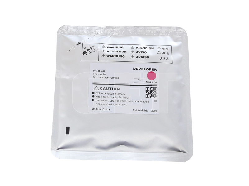 Девелопер для KONICA MINOLTA Bizhub C258/C308/C368 (CET) Magenta, 200г, 600000 стр., CET171017