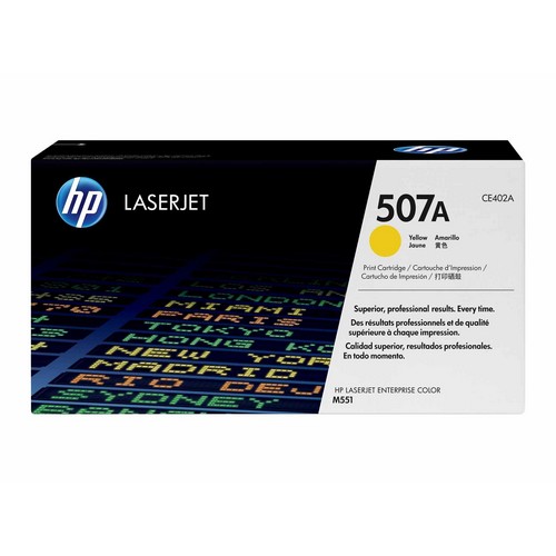 Тонер-картридж жёлтый (yellow) HP 507A для HP LaserJet Pro M570