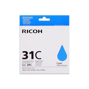 Картридж гелевый тип GC 31C голубой (cyan) [405689] для Ricoh Aficio GX e2600/ GX e3300N/ GX e3350N/ GX e5550N/ GX e7700N