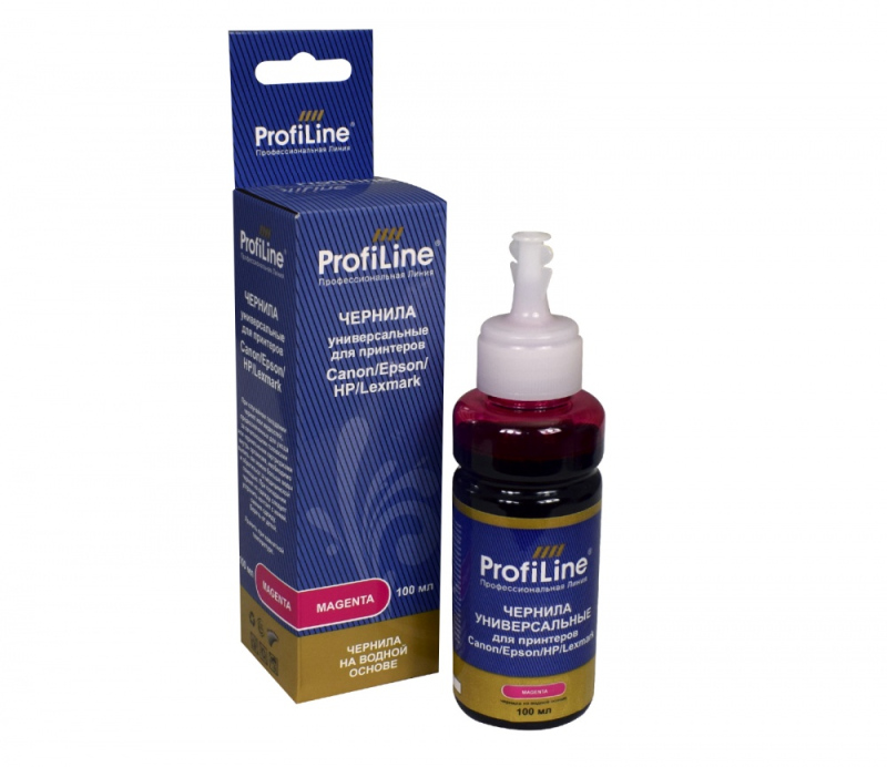 Чернила для Canon/Epson/HP/Lexmark универсальные на водной основе Magenta 100 мл ProfiLine (PL_INK_U_M_100ml)