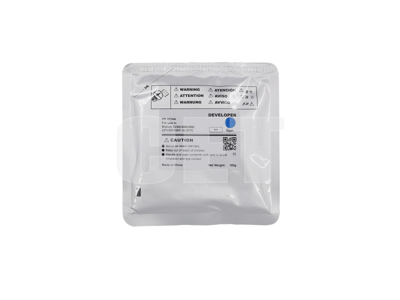 Девелопер для KONICA MINOLTA Bizhub C226i (CET) Cyan, 180г, CET171046
