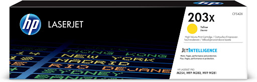 Тонер-картридж жёлтый (yellow) HP 203X для HP LaserJet Pro M254/M280/M281