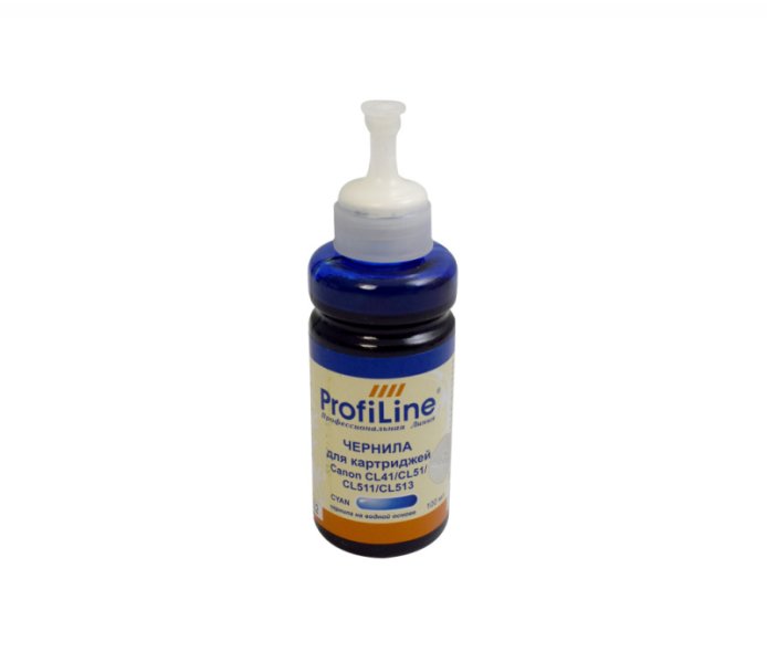 Чернила CL 41/CL 51/CL 511/CL 513 на водной основе Cyan 100 мл ProfiLine (PL_INK_CL-41_C_100ml)