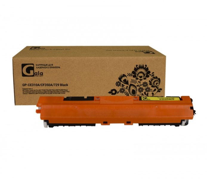 Картридж Картридж CE310A/CF350A/729 (№126A №130A) Black 1200 копий GalaPrint (GP_CE310A/CF350A/729_BK) для -