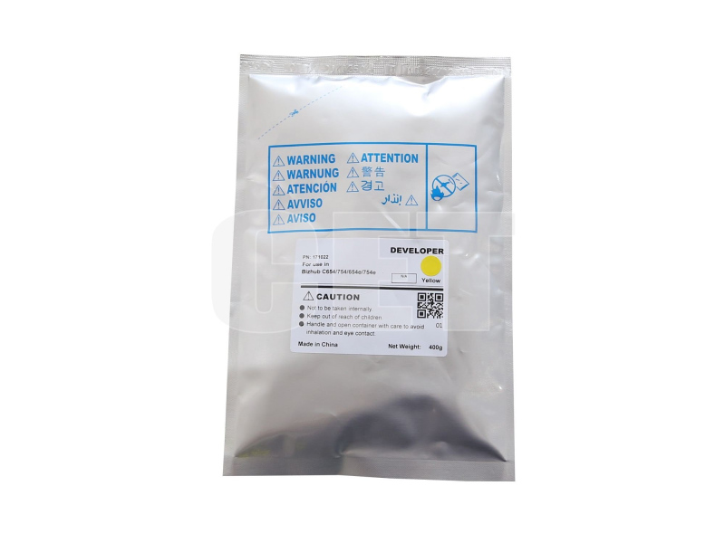 Девелопер для KONICA MINOLTA Bizhub C654/C754/C654e/C754e (CET) Yellow, 400г, 155000 стр., CET171022