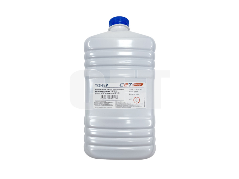 Тонер NF6C + носитель NF6D для KONICA MINOLTA Bizhub C224 (CET) Cyan, 514г/бут, CET8521C-514