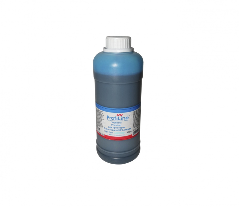 Чернила для Canon/Epson/HP/Lexmark на водной основе Light Сyan 500 мл ProfiLine (PL_INK_U_C/E/H/L_LC_500ml) для Canon/Epson/HP/Lexmark