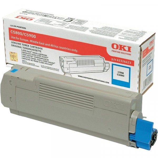 Тонер-картридж голубой(cyan) OKI 43324443 для C5800/C5900/C5550mfp