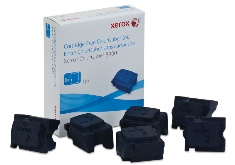 Чернила твердые голубой (cyan) XEROX 108R01022 для ColorQube 8900