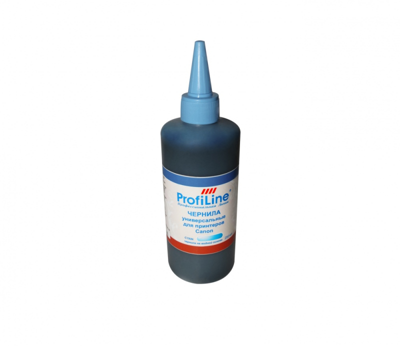 Чернила для Canon универсальные на водной основе Cyan 250 мл ProfiLine (PL_INK_U_C_C_250ml) для Canon