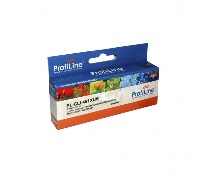 PL-CLI-451M XL для Canon PIXMA iP7240/MG5440/MG5540/MG6340/MG6440/MG7140/MX924 Magenta водн PL (PL_CLI-451M XL_M)