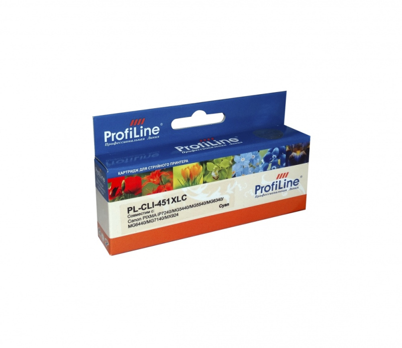 PL-CLI-451C XL для Canon PIXMA iP7240/MG5440/MG5540/MG6340/MG6440/MG7140/MX924 Cyan водн PL (PL_CLI-451C XL_C)