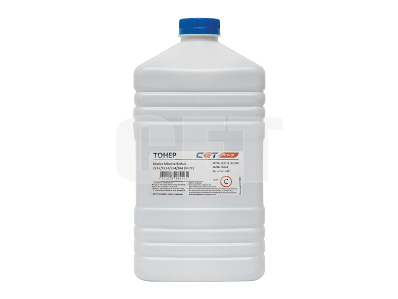 Тонер NF7C для KONICA MINOLTA Bizhub C654 (CET) Cyan, 500г/бут, CET111113C500