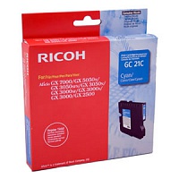 Картридж гелевый тип GC-21C голубой (cyan) [405533] для Ricoh GX 3000S/ 3000SF/ 3050SFN/ 2500/ 3000/ 3050N/ 5050N/ 7000