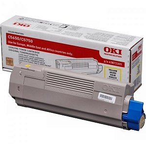 Тонер-картридж желтый(yellow) OKI 43872321 для C5650/C5750
