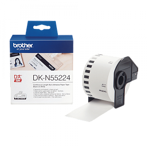 Белая неразрезанная неклейкая бумажная лента Brother DK-N55224