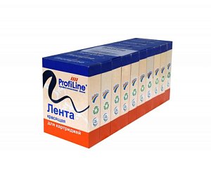 Лента 13мм*10м черная правый мебиус упаковка (1уп=10шт_по_2ленты) PL (PL_Tape_13*10_BKR_2*10p)