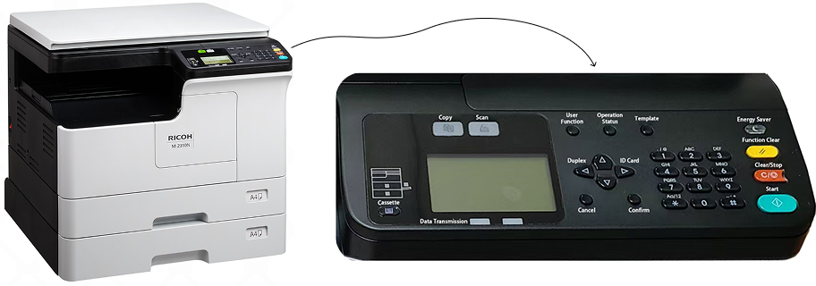 Ricoh M2310N панель управления