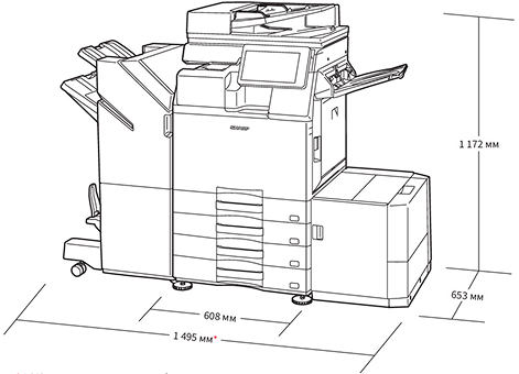 Размеры Sharp BP-51M45