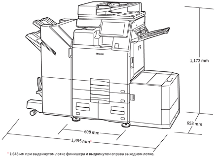 Размеры Sharp BP-61C45